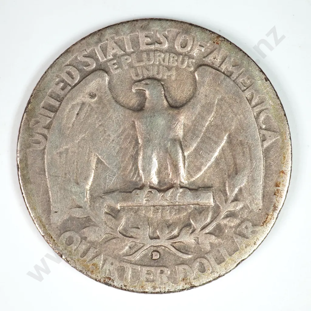 Washington Quarter Dollar: 1935 D - Fine. C.V USD $22 ( NZD $35 ) Image 1++