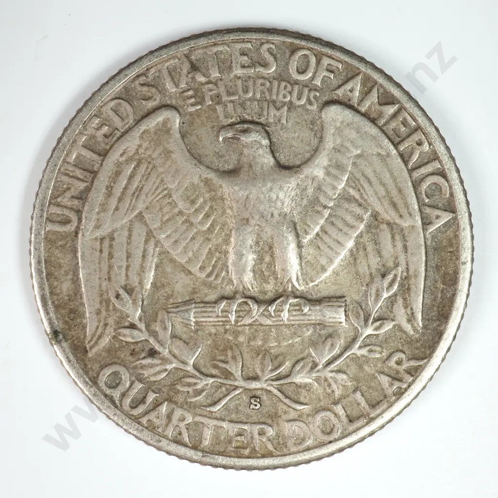 Washington Quarter Dollar: 1937 S - Extremely Fine. C.V USD $56 ( NZD $95 ) Image 1++