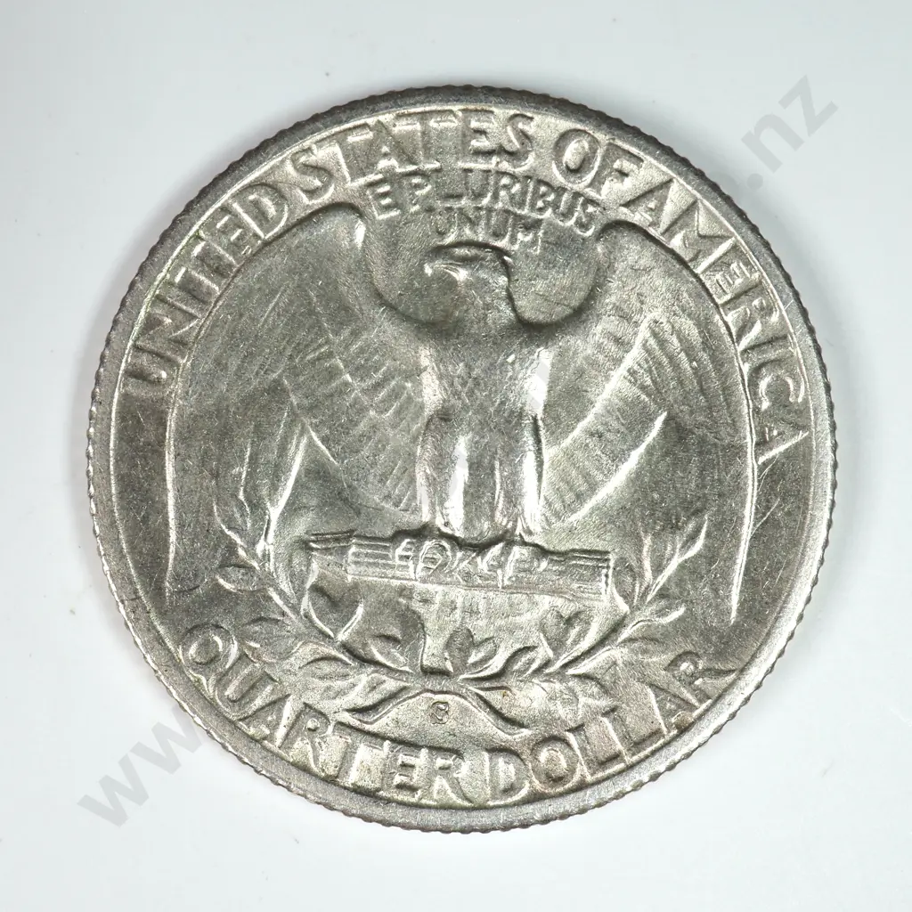 Washington Quarter Dollar: 1942 S - Almost Uncirculated. C.V USD $35 ( NZD $60 ) Image 1++