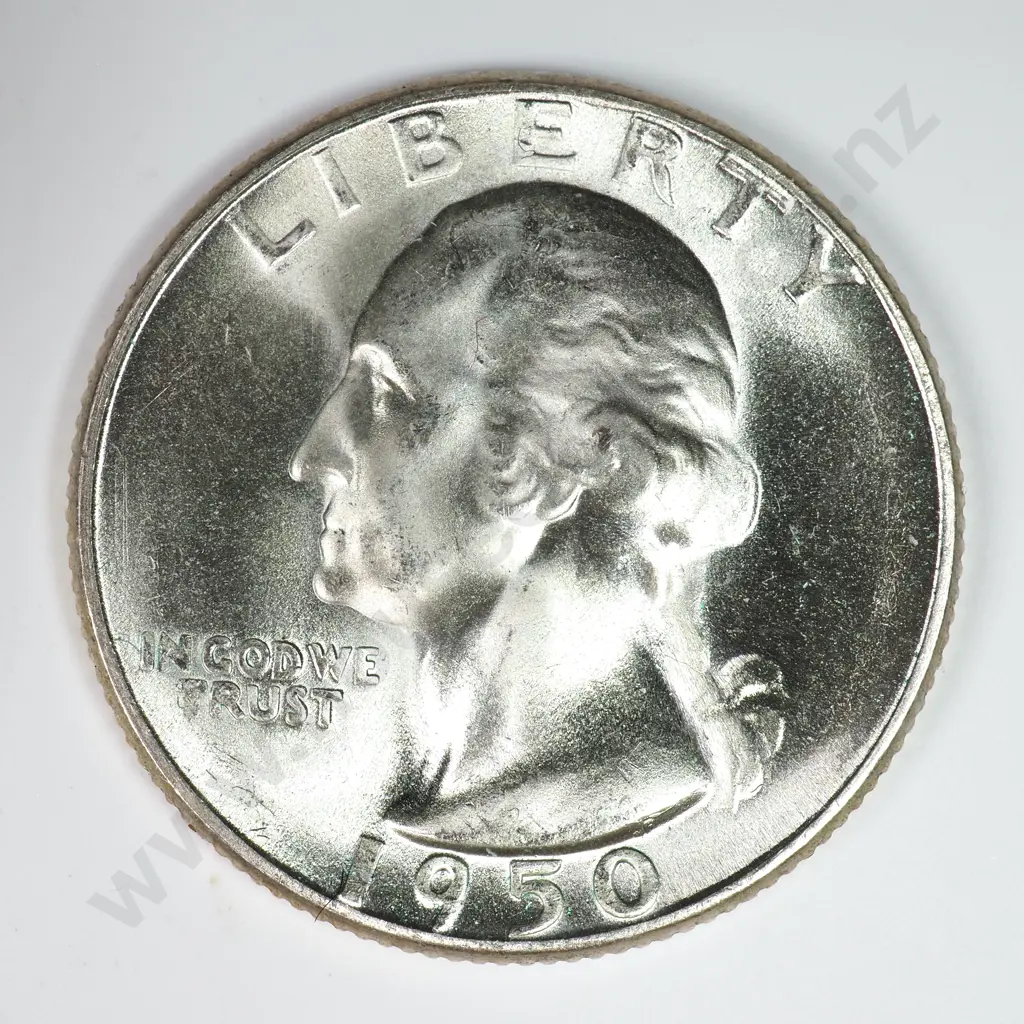 Washington Quarter Dollar: 1950 S - Brilliant Uncirculated. C.V USD $25 ( NZD $45 ) Image 1++