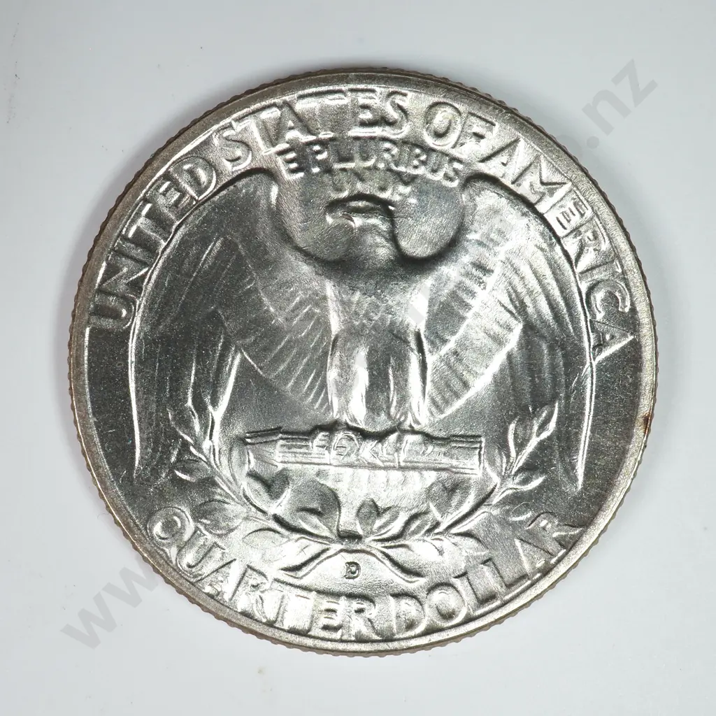 Washington Quarter Dollar: 1951 D - Brilliant Uncirculated. C.V USD $21 ( NZD $35 ) Image 1++