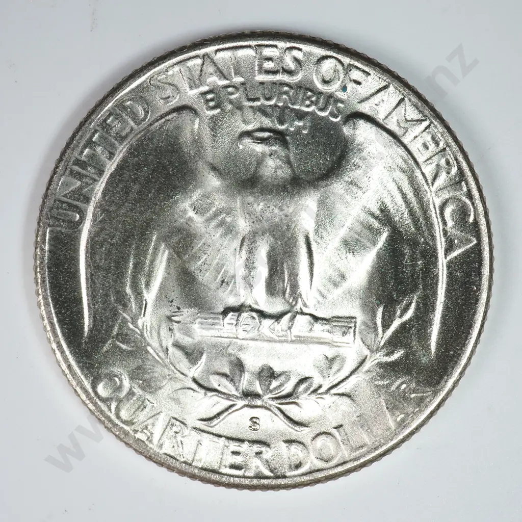 Washington Quarter Dollar: 1952 S - Brilliant Uncirculated. C.V USD $28 ( NZD $50 ) Image 1++