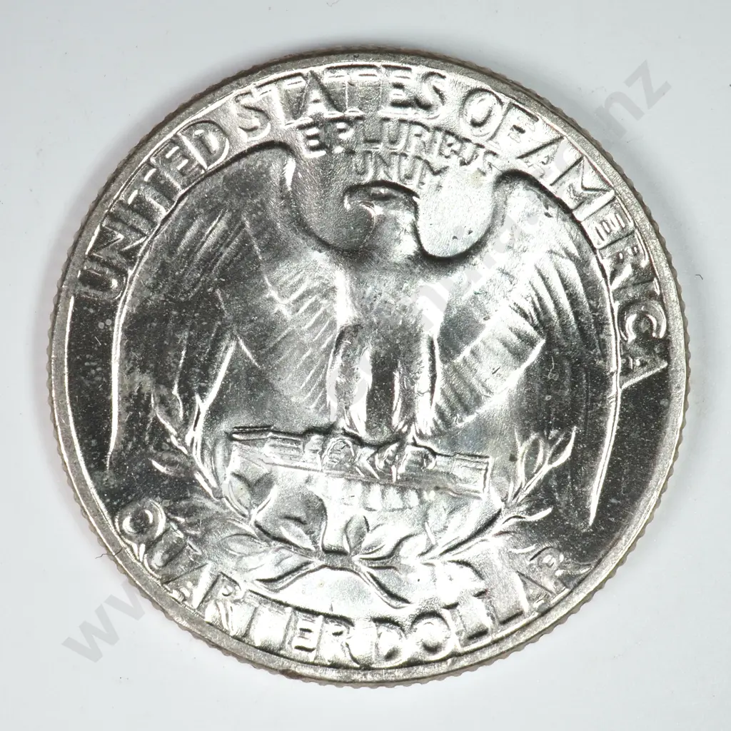 Washington Quarter Dollar: 1953 - Brilliant Uncirculated. C.V USD $21 ( NZD $35 ) Image 1++