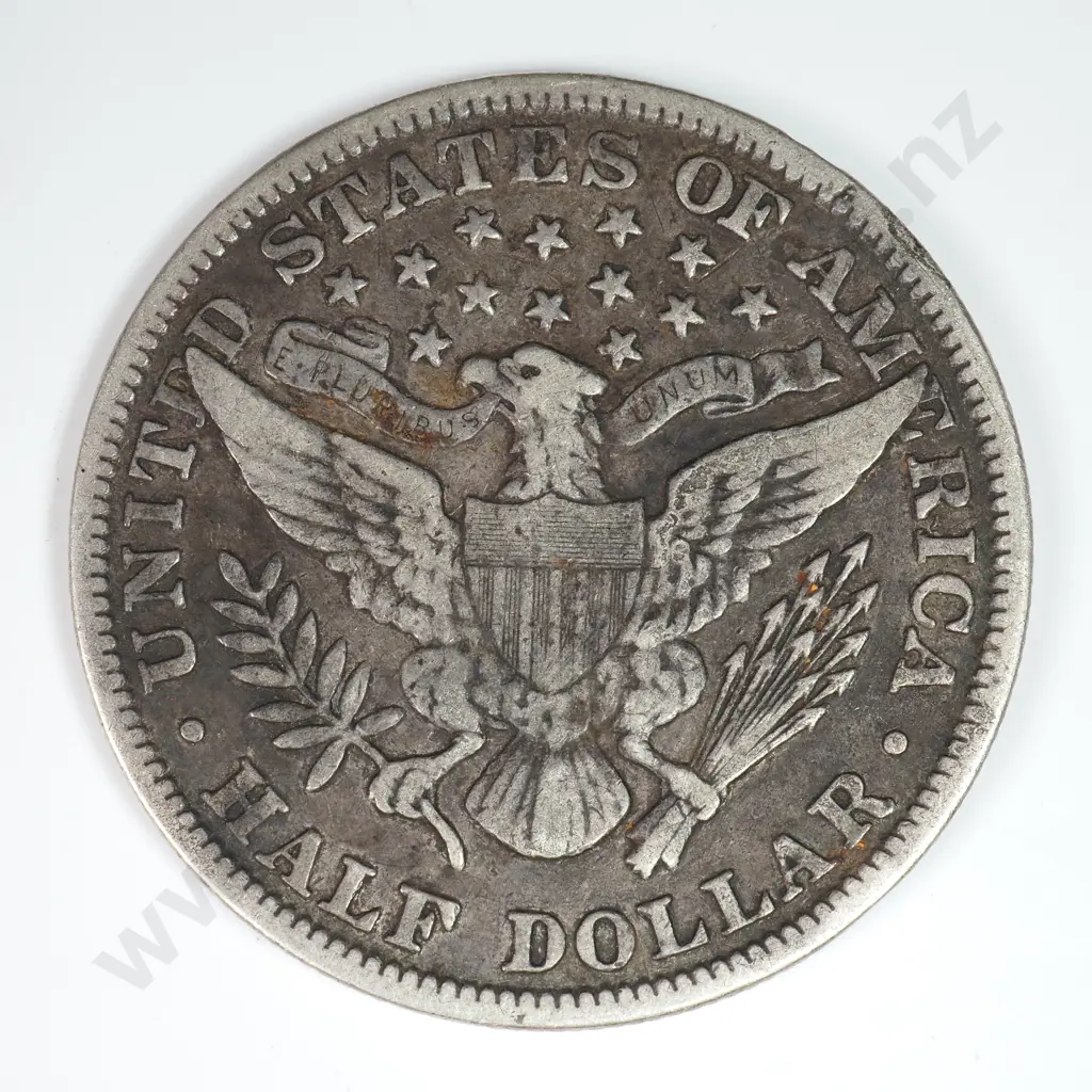Barber Half Dollar: 1898 - Very Fine. C.V USD $195 ( NZD $340 ) Image 1++