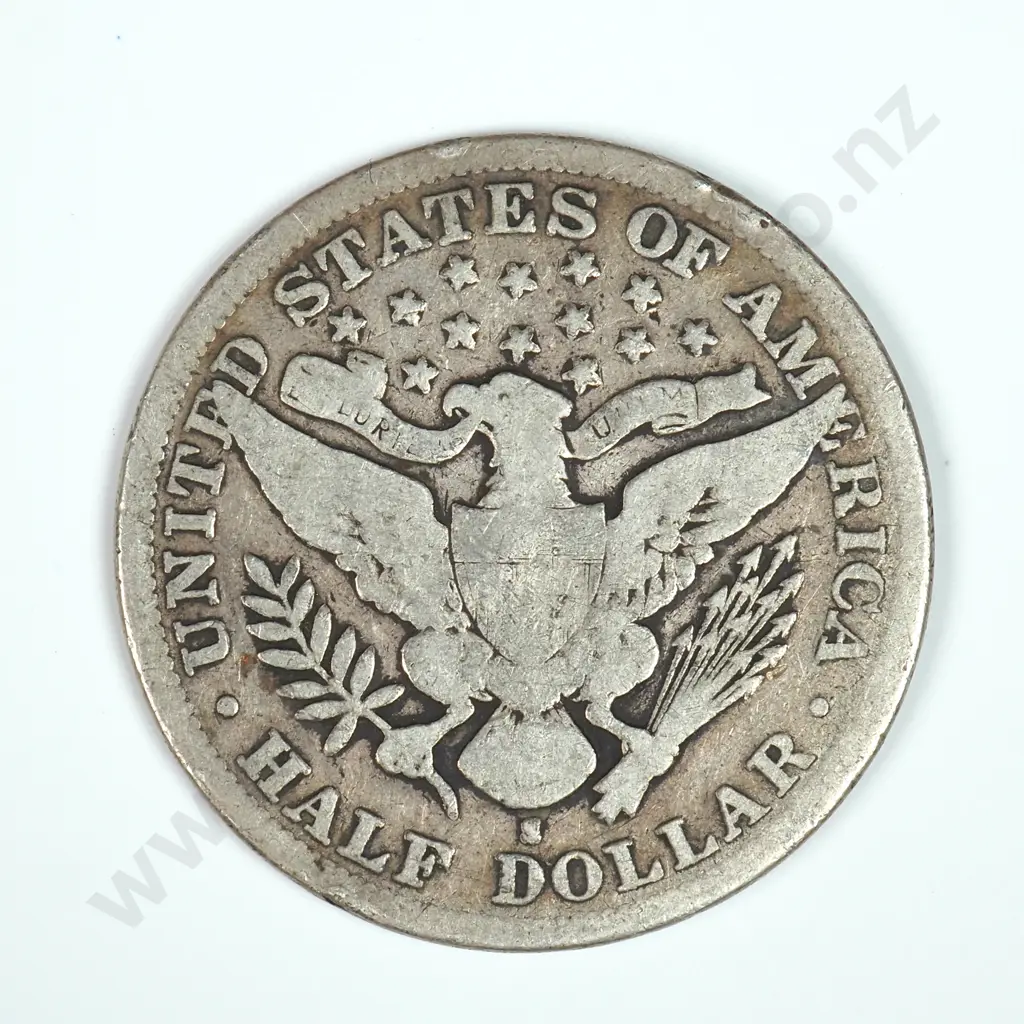 Barber Half Dollar: 1898 S - Very Good. C.V USD $89 ( NZD $155 ) Image 1++