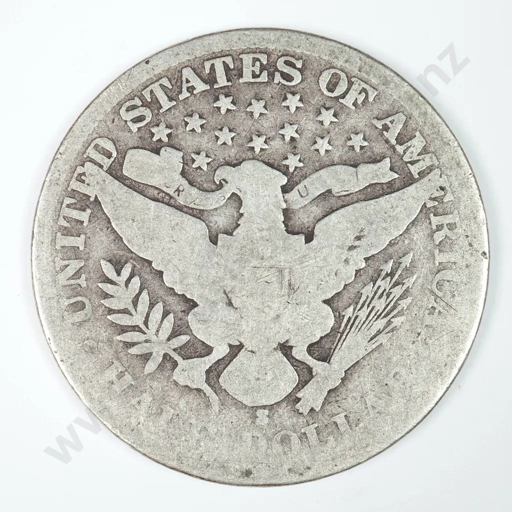 Barber Half Dollar: 1904 S - Good. C.V USD $107 ( NZD $185 ) Image 1++