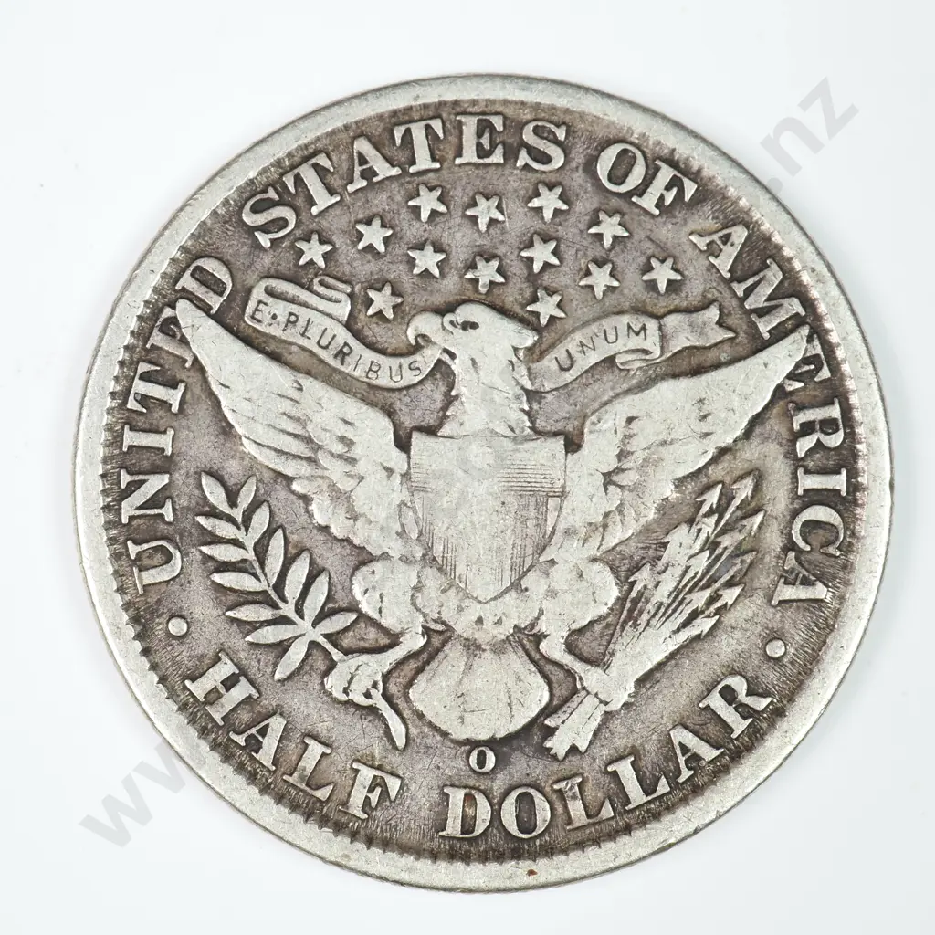 Barber Half Dollar: 1907 O - Fine. C.V USD $81 ( NZD $140 ) Image 1++