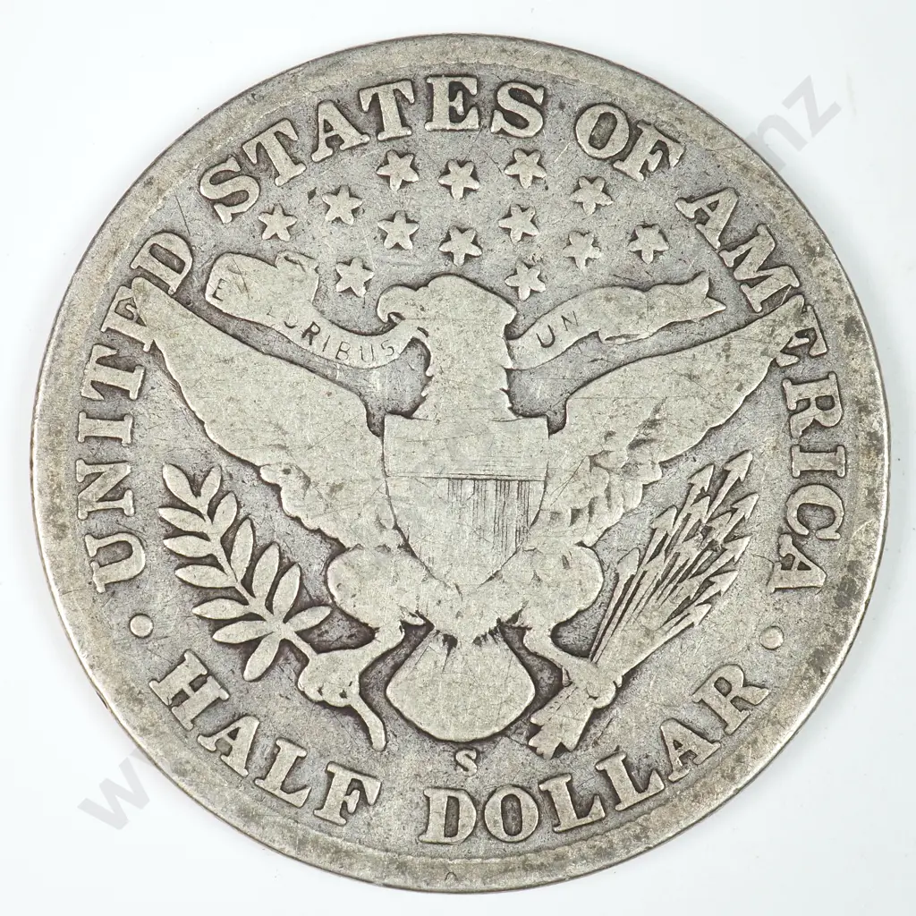 Barber Half Dollar: 1909 S - Very Good. C.V USD $63 ( NZD $110 ) Image 1++
