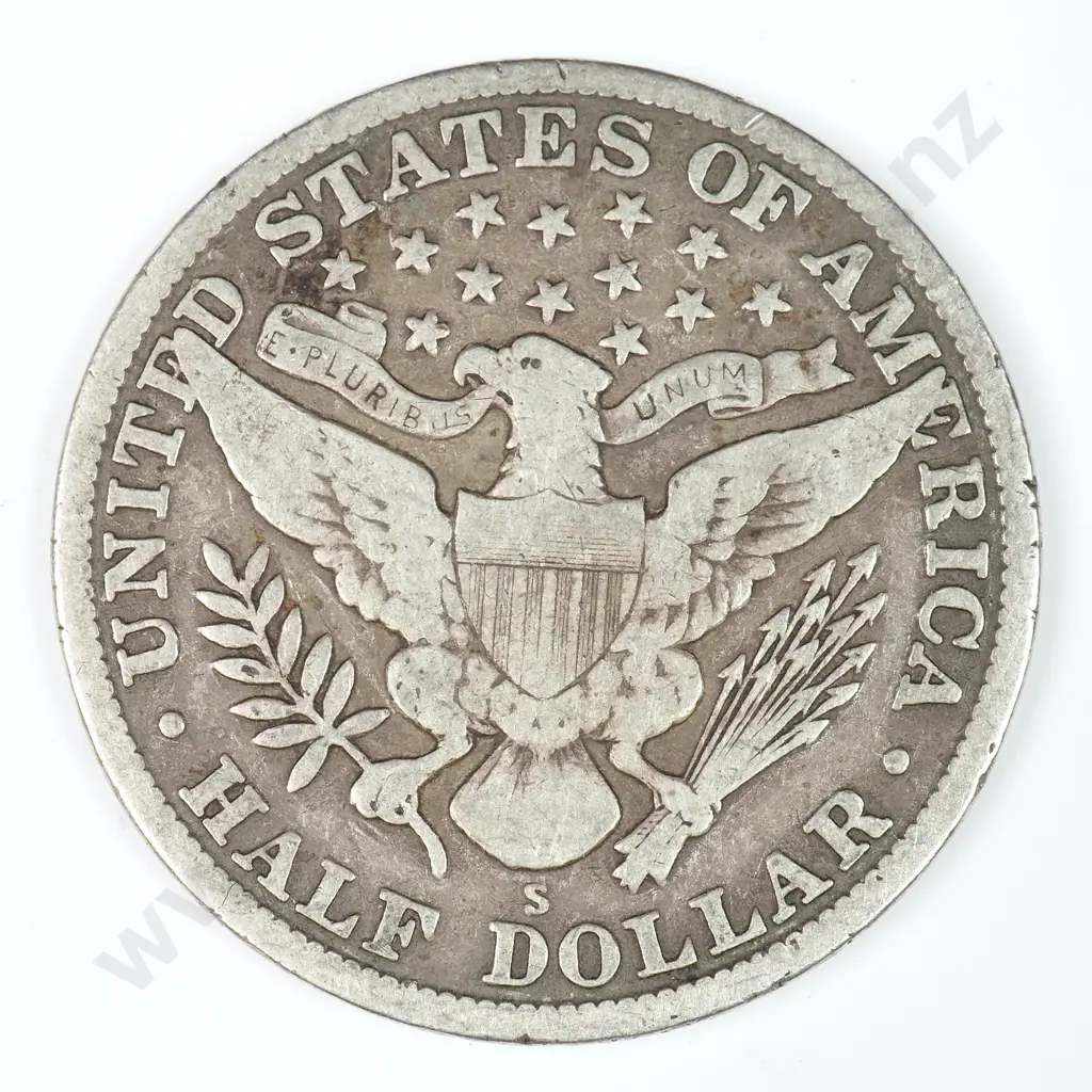 Barber Half Dollar: 1913 S - Very Good. C.V USD $70 ( NZD $120 ) Image 1++