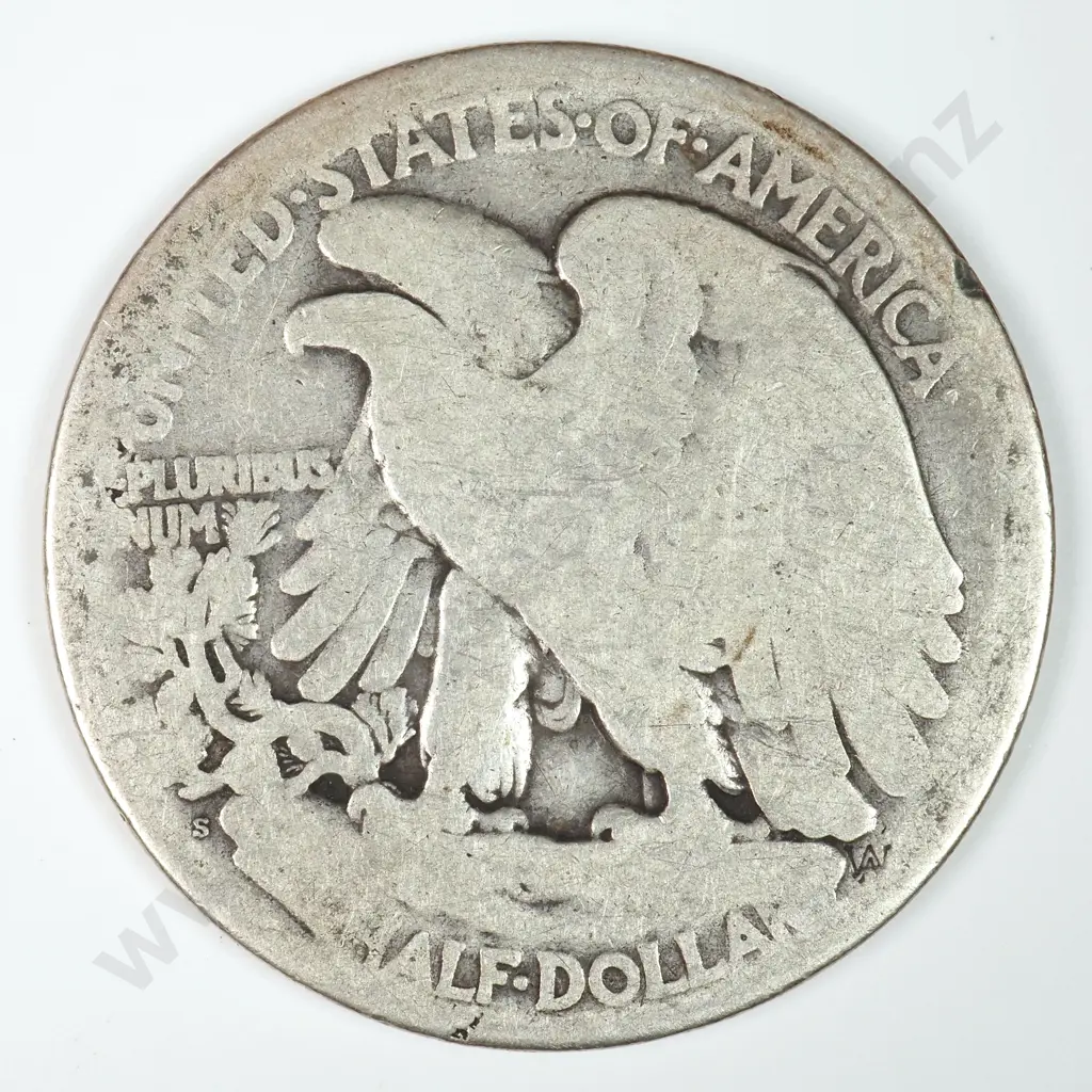 Walking Liberty Half Dollar: 1920 S - Cleaned And Rim Bruise Else Fine. Image 1++