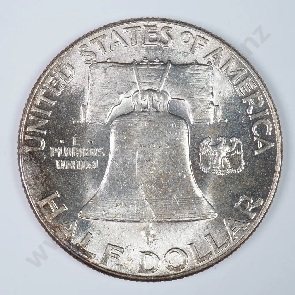 Franklin Half Dollar: 1948 - Uncirculated. C.V USD $45 ( NZD $80 ) Image 1++