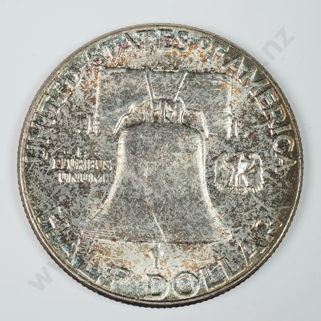 Franklin Half Dollar: 1955 - Uncirculated. C.V USD $50 ( NZD $90 ) Image 1++