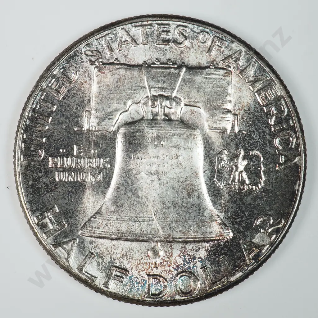 Franklin Half Dollar: 1958 - Uncirculated. C.V USD $39 ( NZD $70 ) Image 1++