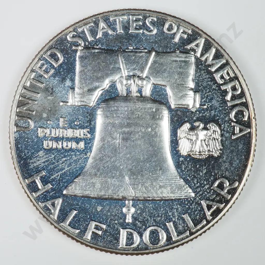 Franklin Half Dollar: 1961 - Proof. C.V USD $50 ( NZD $90 ) Image 1++
