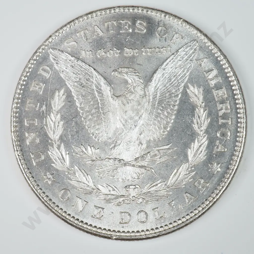 Morgan Dollar: 1878, 7 Tail Feathers, Reverse Of 1878 - MS60 C.V USD $229 ( NZD $400 ) MS65 C.V USD $1170 ( NZD $2035 ) Image 1++