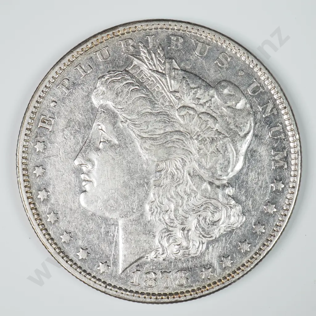 Morgan Dollar: 1878, 8 Tail Feathers - Extremely Fine. C.V USD $166 ( NZD $290 ) Image 1++