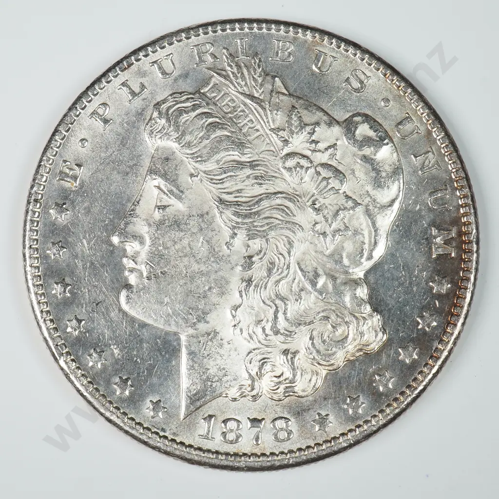 Morgan Dollar: 1878 S - MS60 C.V USD $124 ( NZD $215 ) MS65 C.V USD $541 ( NZD $940 ) Image 1++
