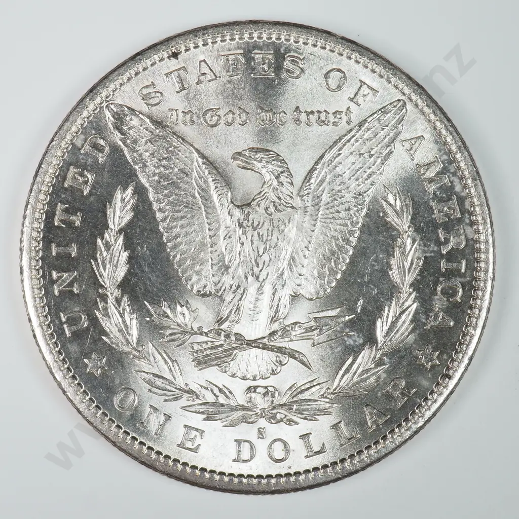 Morgan Dollar: 1880 S - MS60 C.V USD $116 ( NZD $200 ) MS65 C.V USD $308 ( NZD $535 ) Image 1++