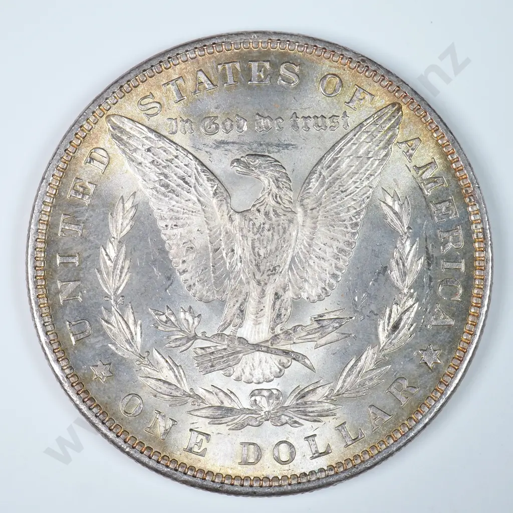 Morgan Dollar: 1881 - MS60 C.V USD $116 ( NZD $200 ) MS65 C.V USD $655 ( NZD $1140 ) Image 1++