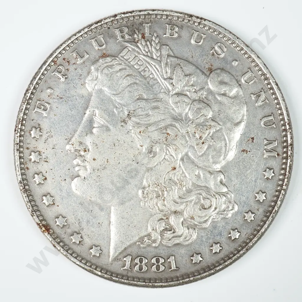 Morgan Dollar: 1881 CC - Very Fine. C.V USD $541 ( NZD $940 ) Image 1++