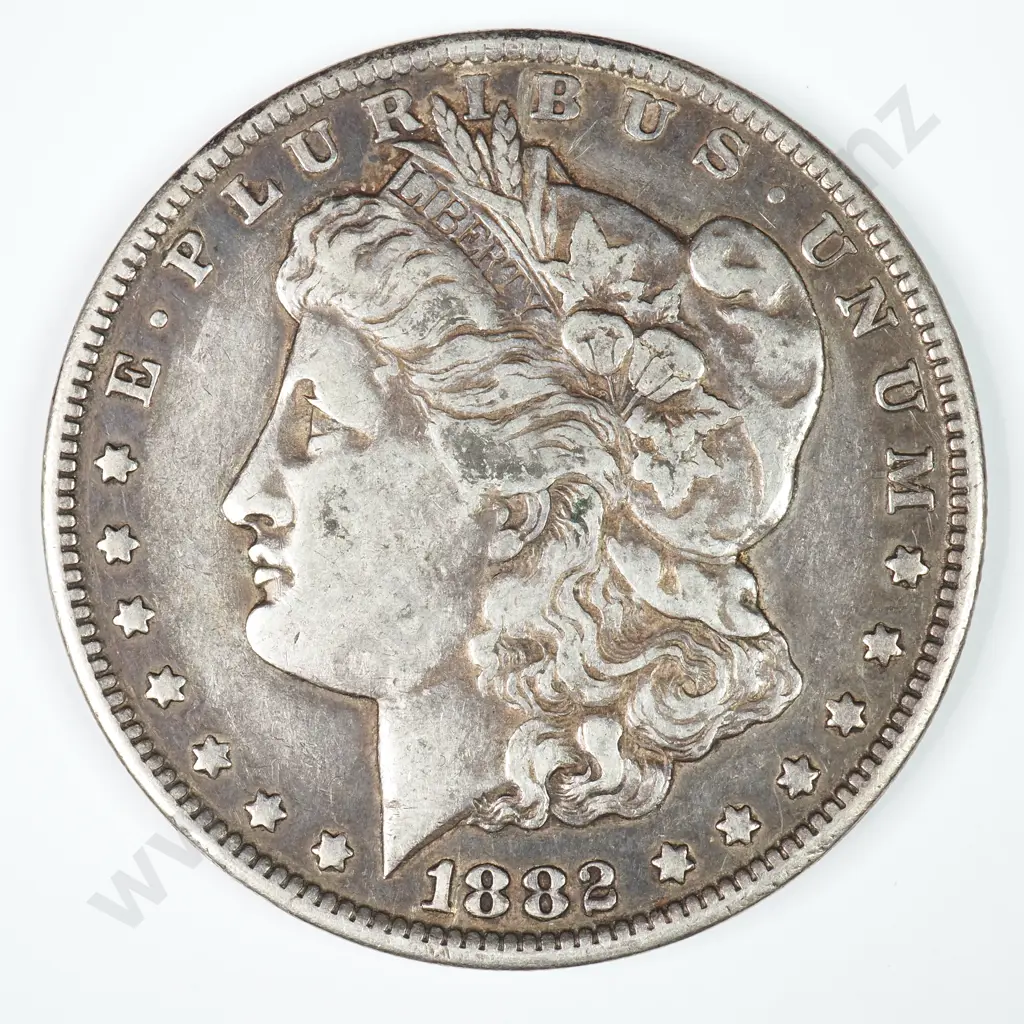 Morgan Dollar: 1882 CC - Very Fine. C.V USD $237 ( NZD $410 ) Image 1++