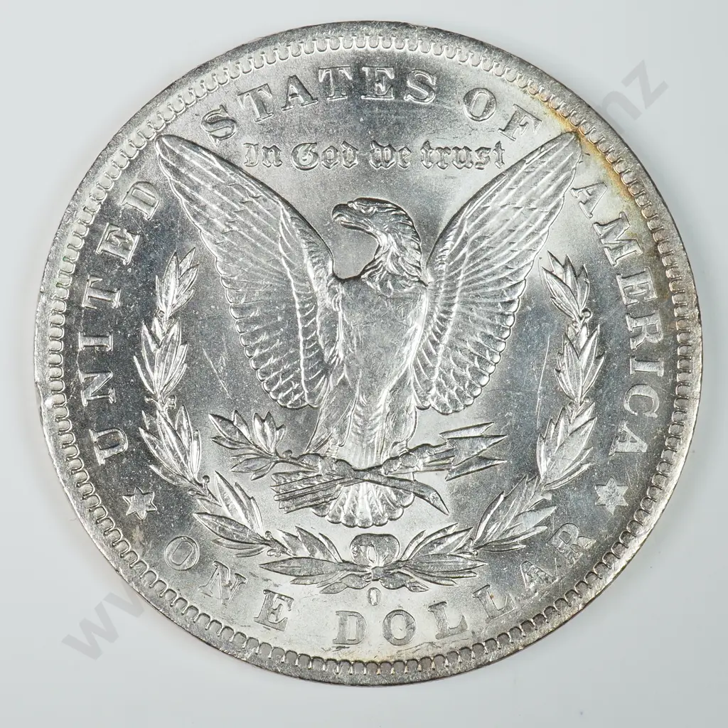 Morgan Dollar: 1884 O - MS60 C.V USD $116 ( NZD $200 ) MS65 C.V USD $308 ( NZD $535 ) Image 1++