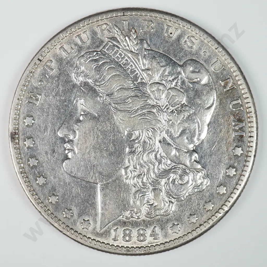 Morgan Dollar: 1884 S - Extremely Fine. C.V USD $187 ( NZD $325 ) Image 1++