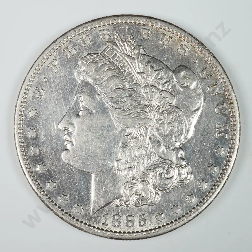 Morgan Dollar: 1885 S - Extremely Fine. C.V USD $134 ( NZD $230 ) Image 1++