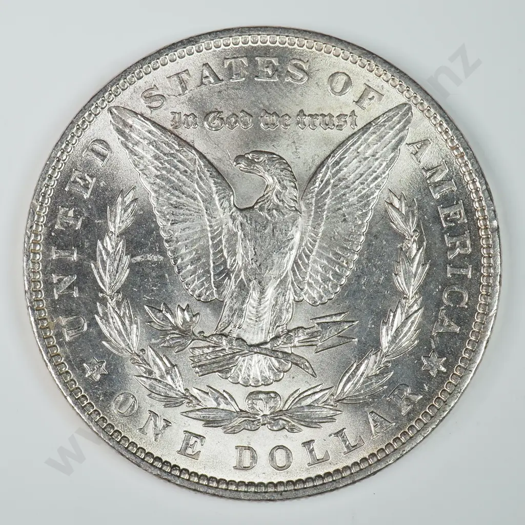Morgan Dollar: 1886 - MS60 C.V USD $116 ( NZD $200 ) MS65 C.V USD $308 ( NZD $535 ) Image 1++