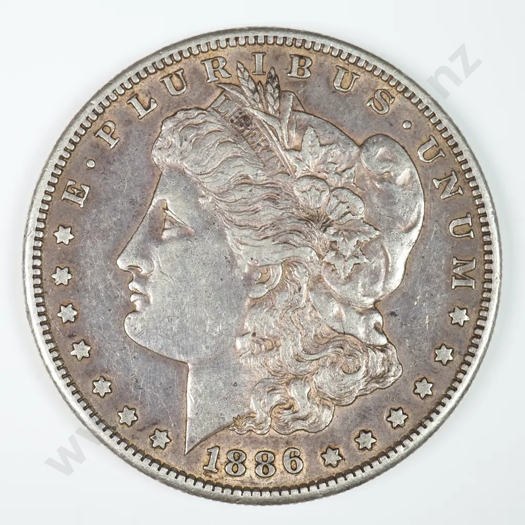 Morgan Dollar: 1886 S - Extremely Fine. C.V USD $197 ( NZD $340 ) Image 1++