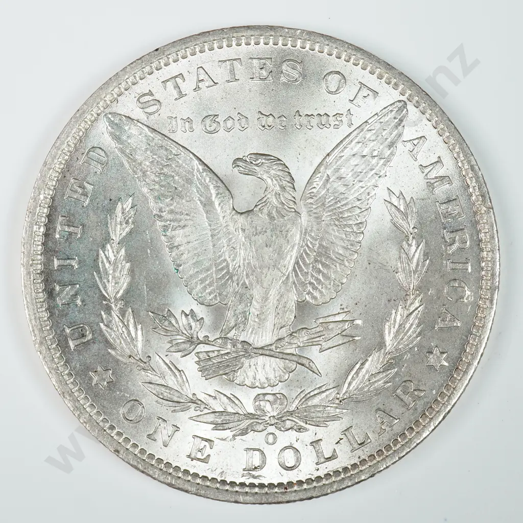 Morgan Dollar: 1888 O - MS60 C.V USD $130 ( NZD $225 ) MS65 C.V USD $481 ( NZD $835 ) Image 1++