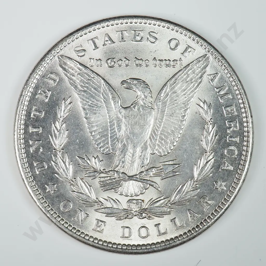 Morgan Dollar: 1889 - MS60 C.V USD $116 ( NZD $200 ) MS65 C.V USD $356 ( NZD $620 ) Image 1++