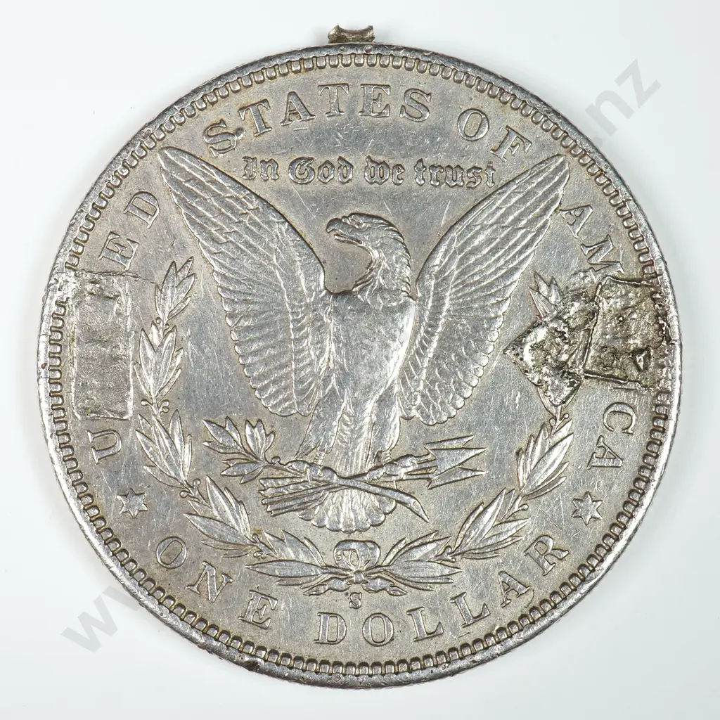 Morgan Dollar: 1892 S - Mount Marks On Reverse And Edge, Else Extremely Fine. Image 1++