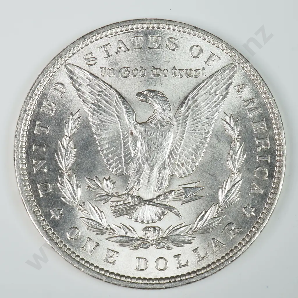 Morgan Dollar: 1896 - MS60 C.V USD $116 ( NZD $200 ) MS65 C.V USD $324 ( NZD $565 ) Image 1++