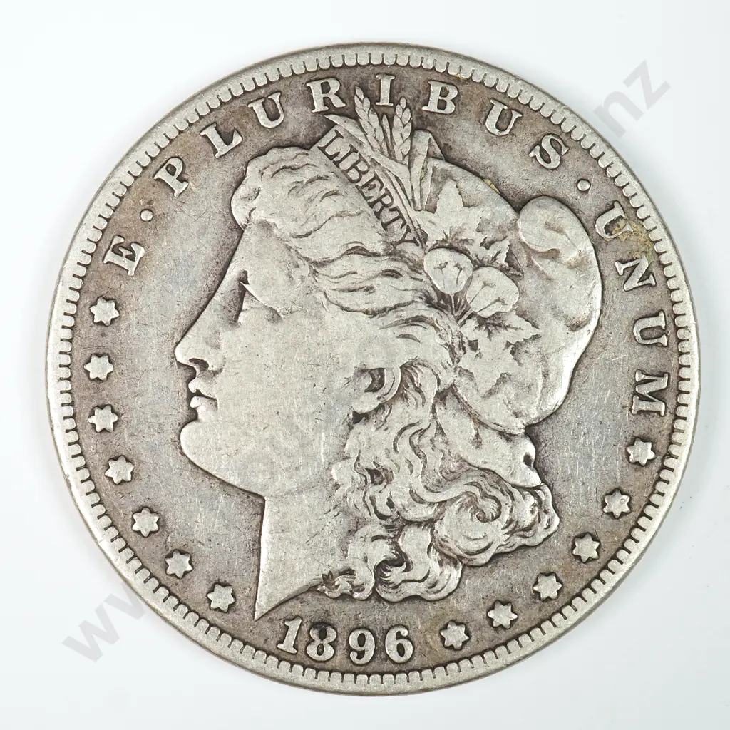 Morgan Dollar: 1896 S - Very Fine. C.V USD $197 ( NZD $340 ) Image 1++