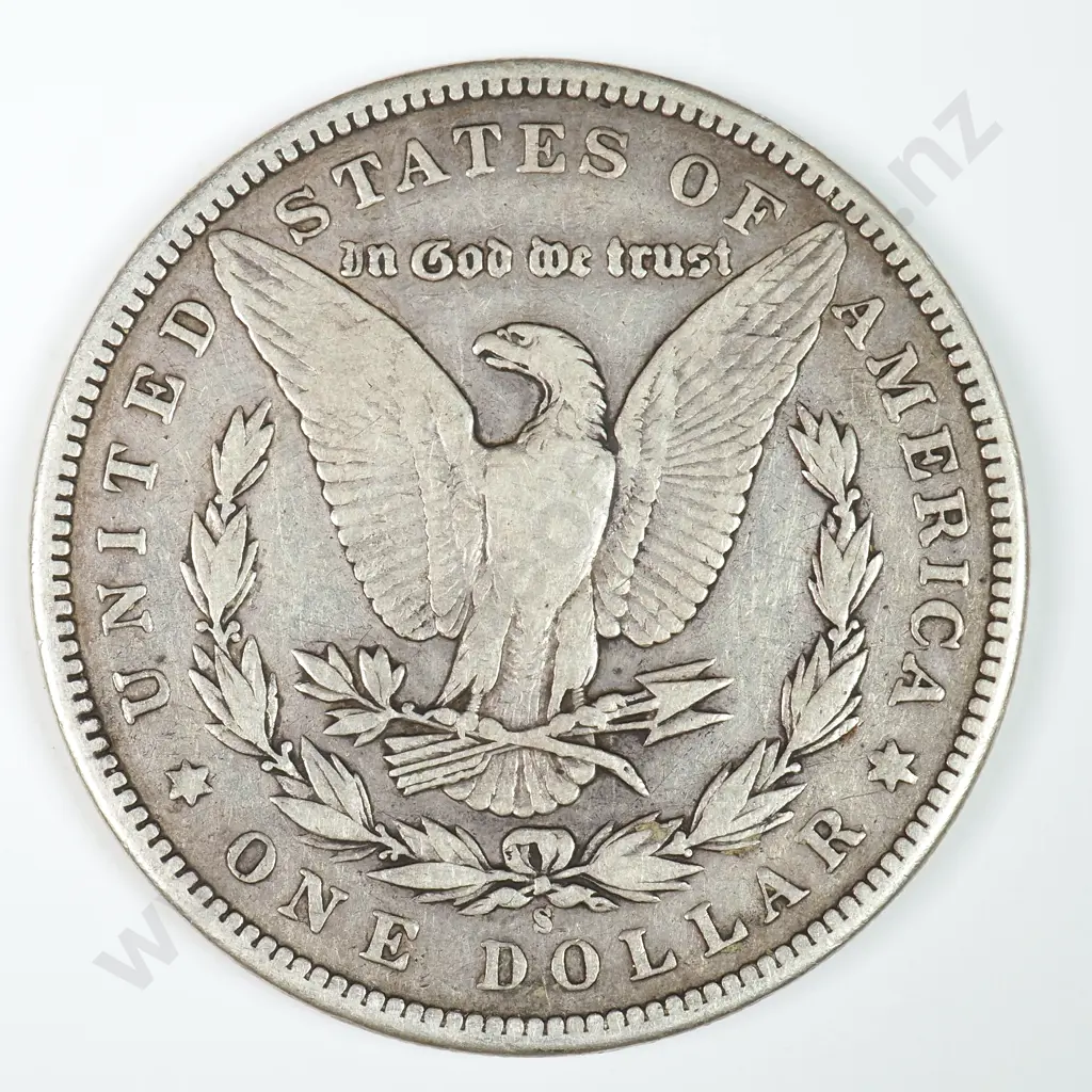 Morgan Dollar: 1896 S - Very Fine. C.V USD $197 ( NZD $340 ) Image 1++