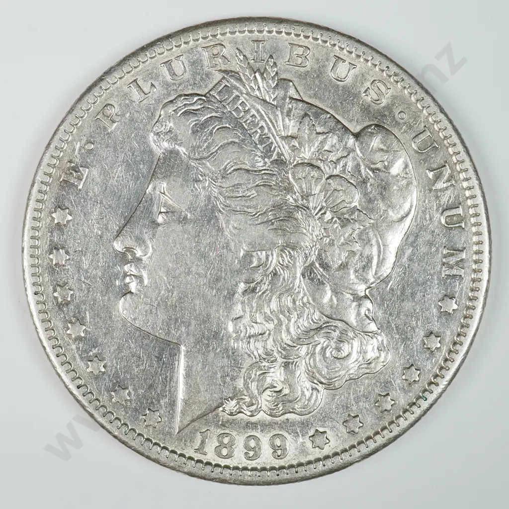 Morgan Dollar: 1899 S - Extremely Fine. C.V USD $146 ( NZD $255 ) Image 1++