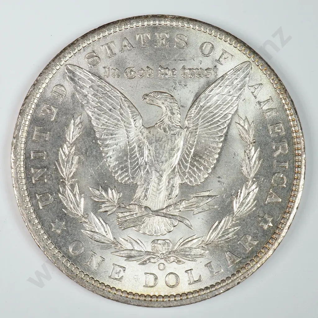 Morgan Dollar: 1901 O - MS60 C.V USD $116 ( NZD $200 ) MS65 C.V USD $308 ( NZD $535 ) Image 1++