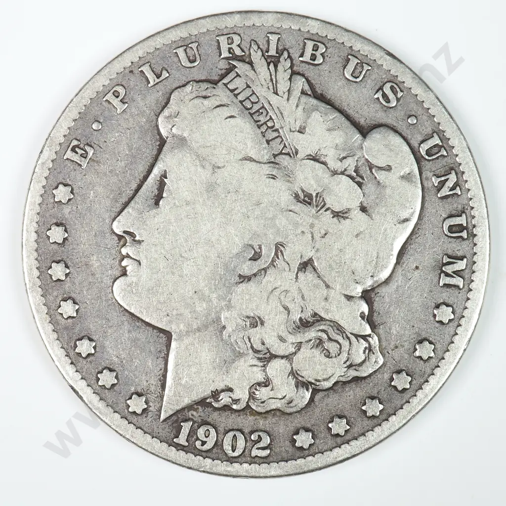 Morgan Dollar: 1902 S - Very Good. C.V USD $191 ( NZD $330 ) Image 1++