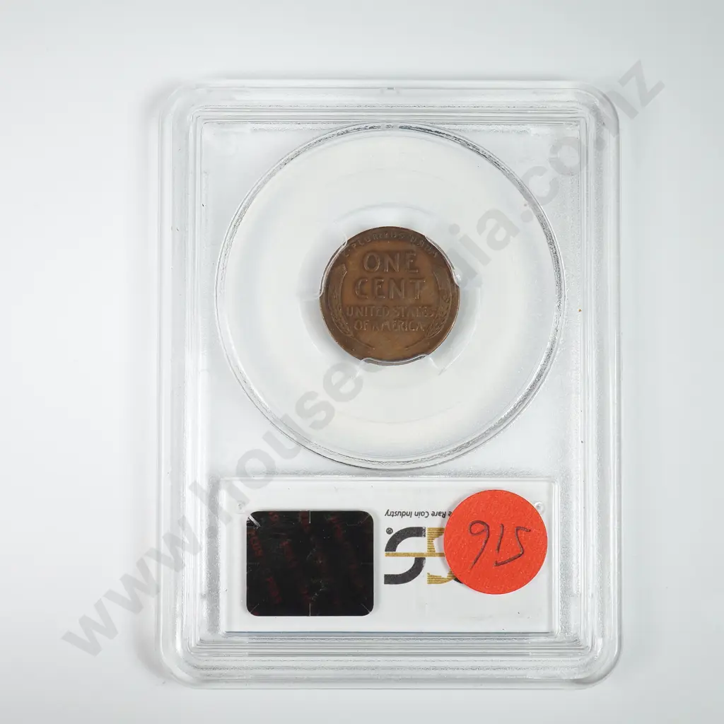 Slabbed And Graded Coin: 1931 S One Cent - XF 40 C.V USD $154 ( NZD $270 ) Image 1++