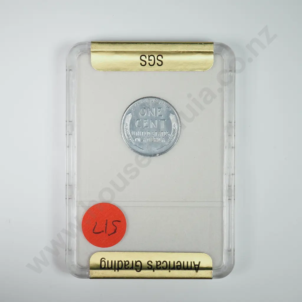 Slabbed And Graded Coin: 1943 S One Cent - MS70 C.V For MS65 USD $25 ( NZD $45 ) Image 1++