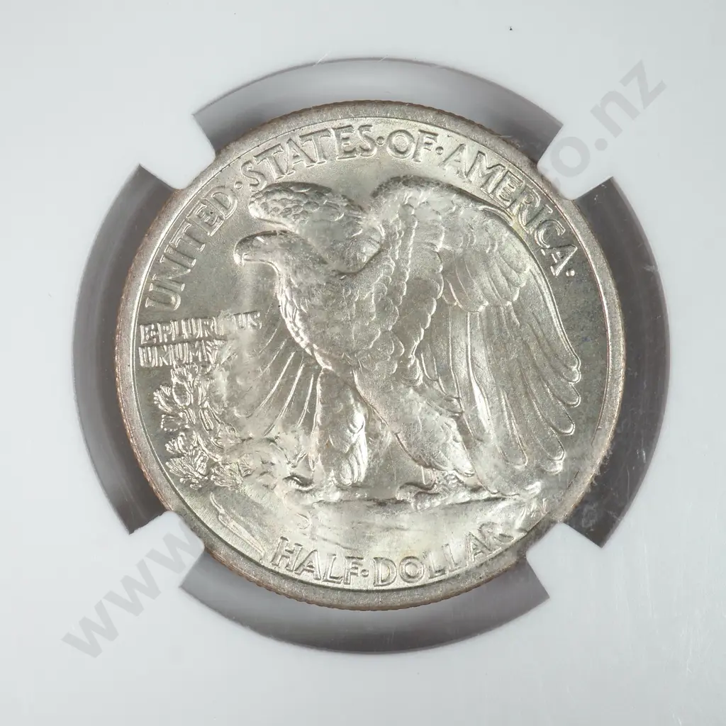 Slabbed And Graded Coin: 1935 Half Dollar - MS63 C.V USD $107 ( NZD $185 ) Image 1++