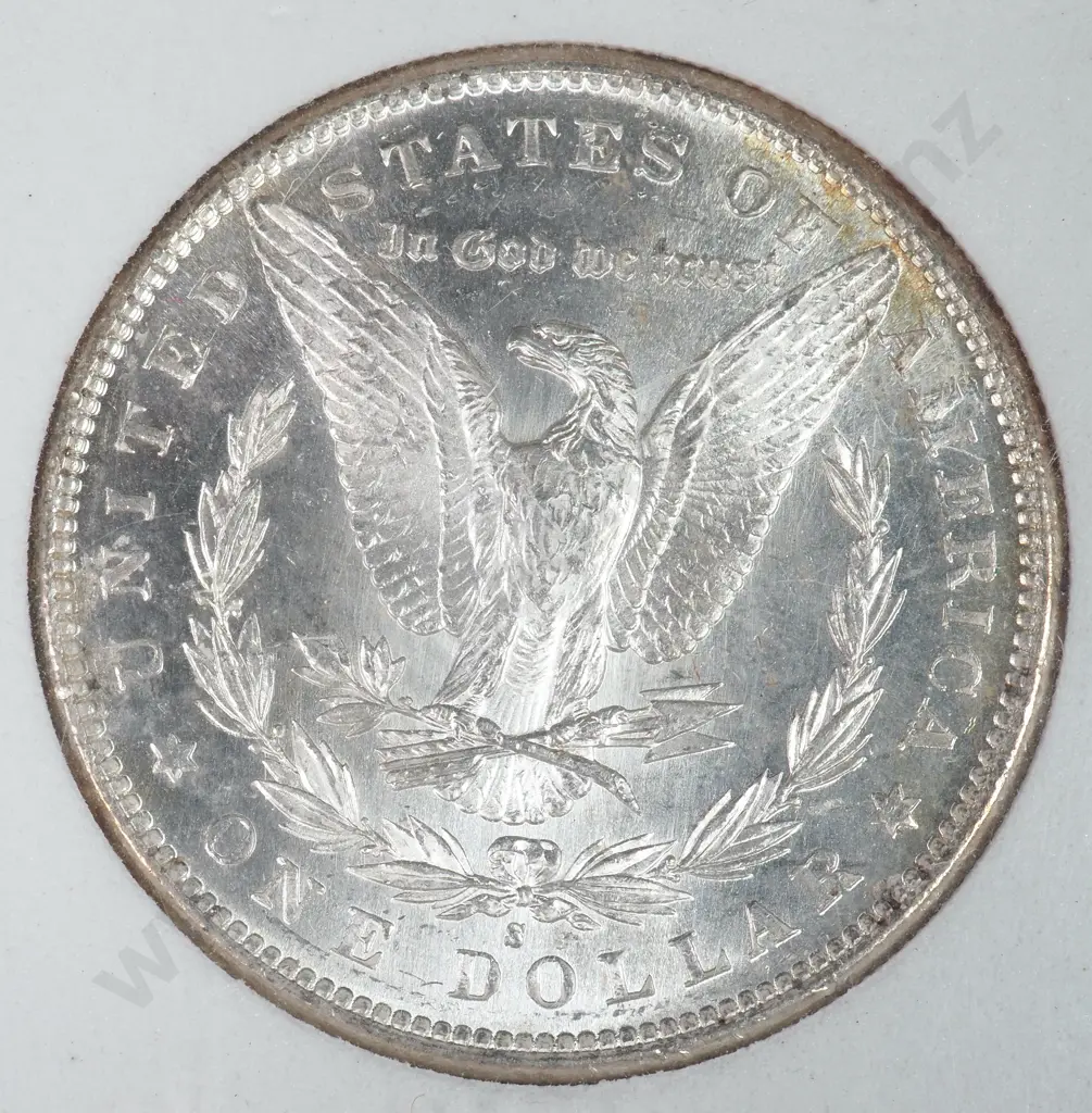 Slabbed And Graded Coin: 1881 S Dollar - MS67 C.V For MS65 USD $308 ( NZD $535 ) Image 1++