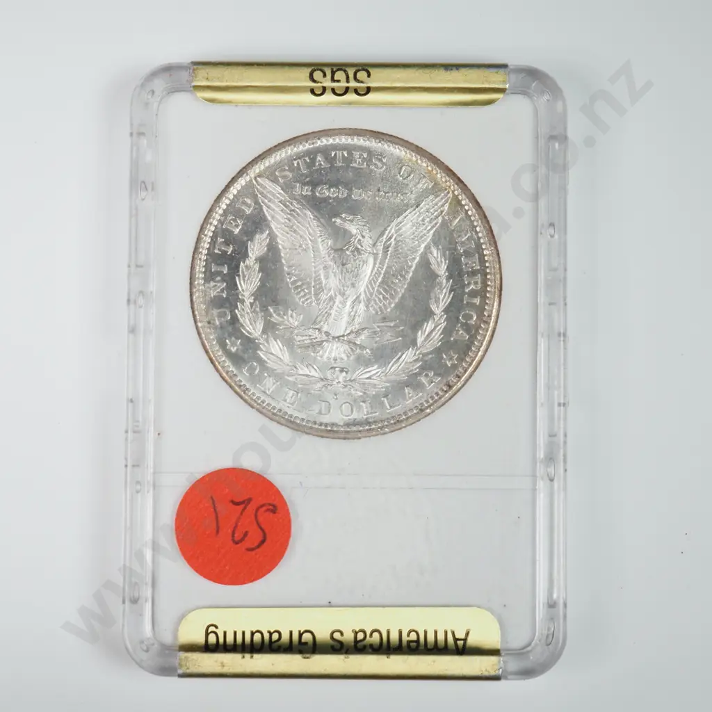 Slabbed And Graded Coin: 1881 S Dollar - MS67 C.V For MS65 USD $308 ( NZD $535 ) Image 1++