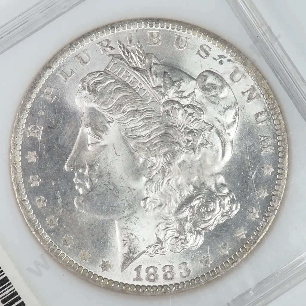 Slabbed And Graded Coin: 1883 O Dollar - MS65 C.V USD $324 ( NZD $565 ) Image 1++