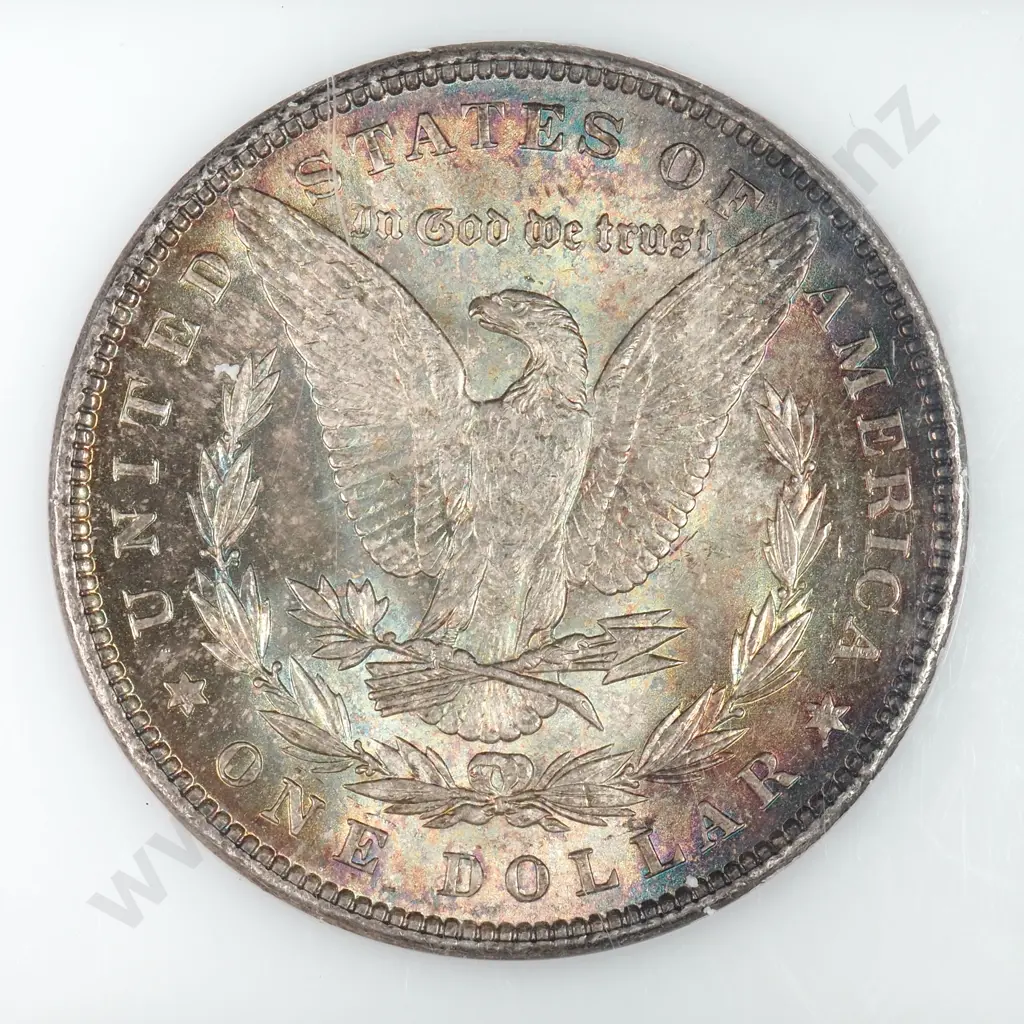 Slabbed And Graded Coin: 1896 Dollar - MS65 C.V USD $324 ( NZD $565 ) Image 1++