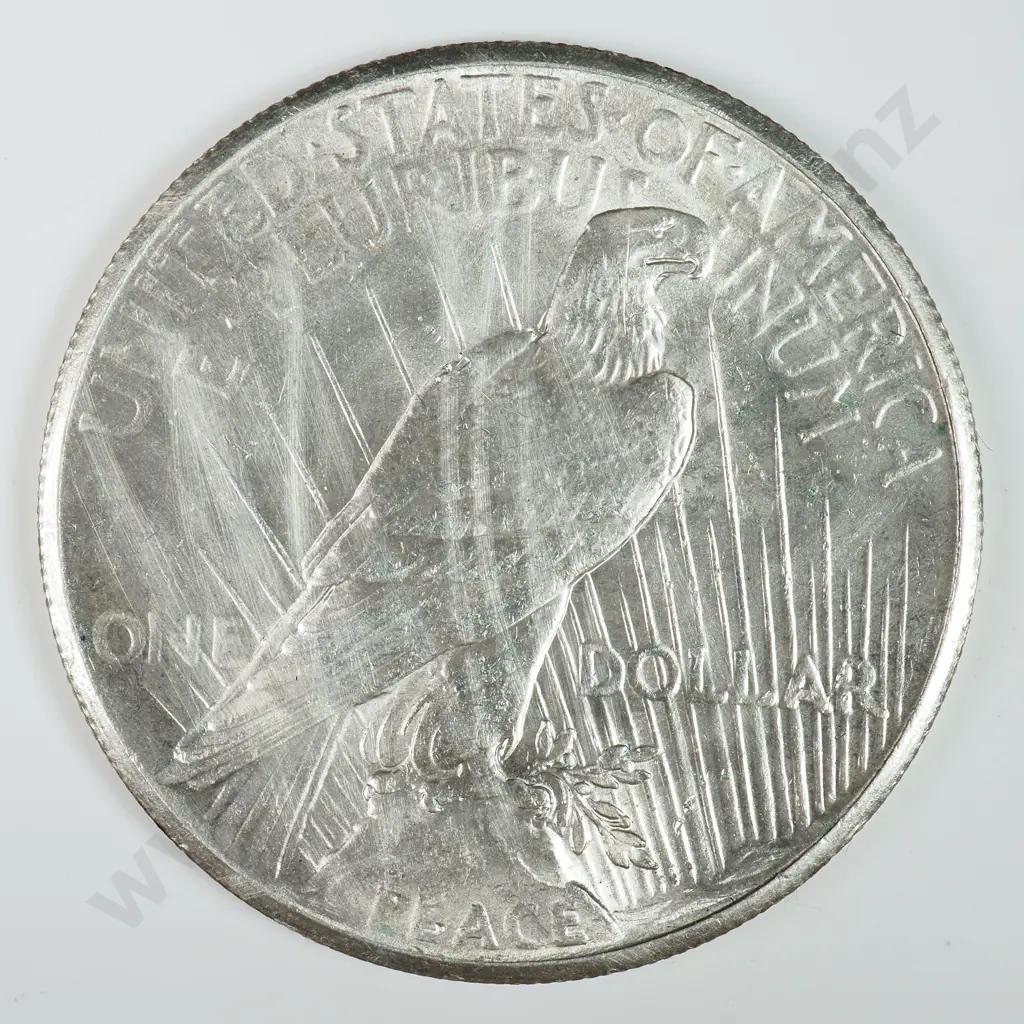Peace Dollar: 1927 - Almost Uncirculated. C.V USD $130 ( NZD $225 ) Image 1++