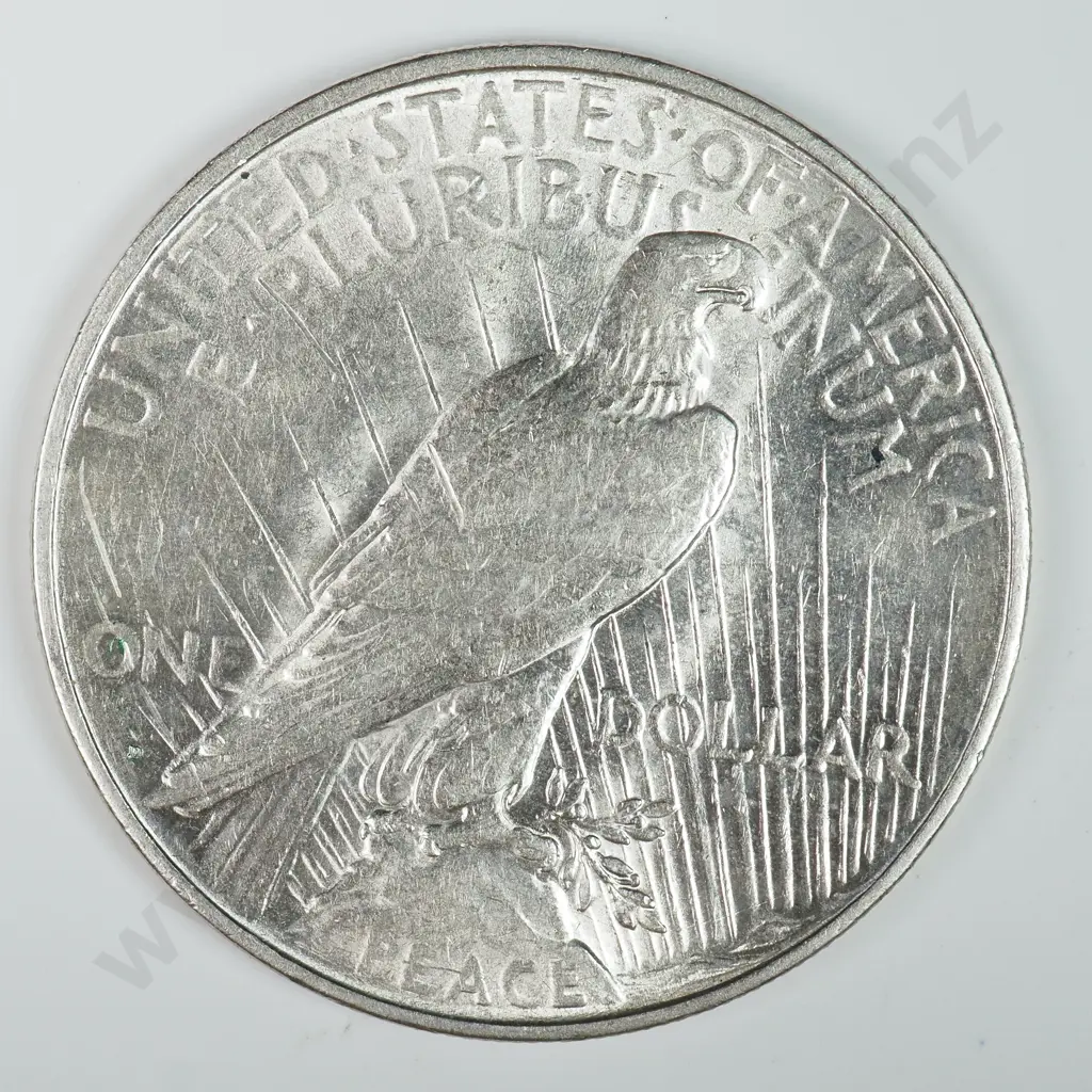 Peace Dollar: 1927 D - Extremely Fine. C.V USD $124 ( NZD $215 ) Image 1++