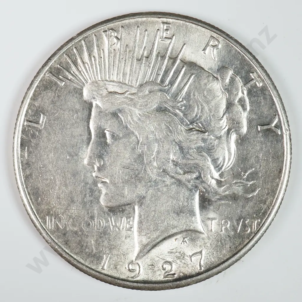 Peace Dollar: 1927 S - Extremely Fine. C.V USD $124 ( NZD $215 ) Image 1++