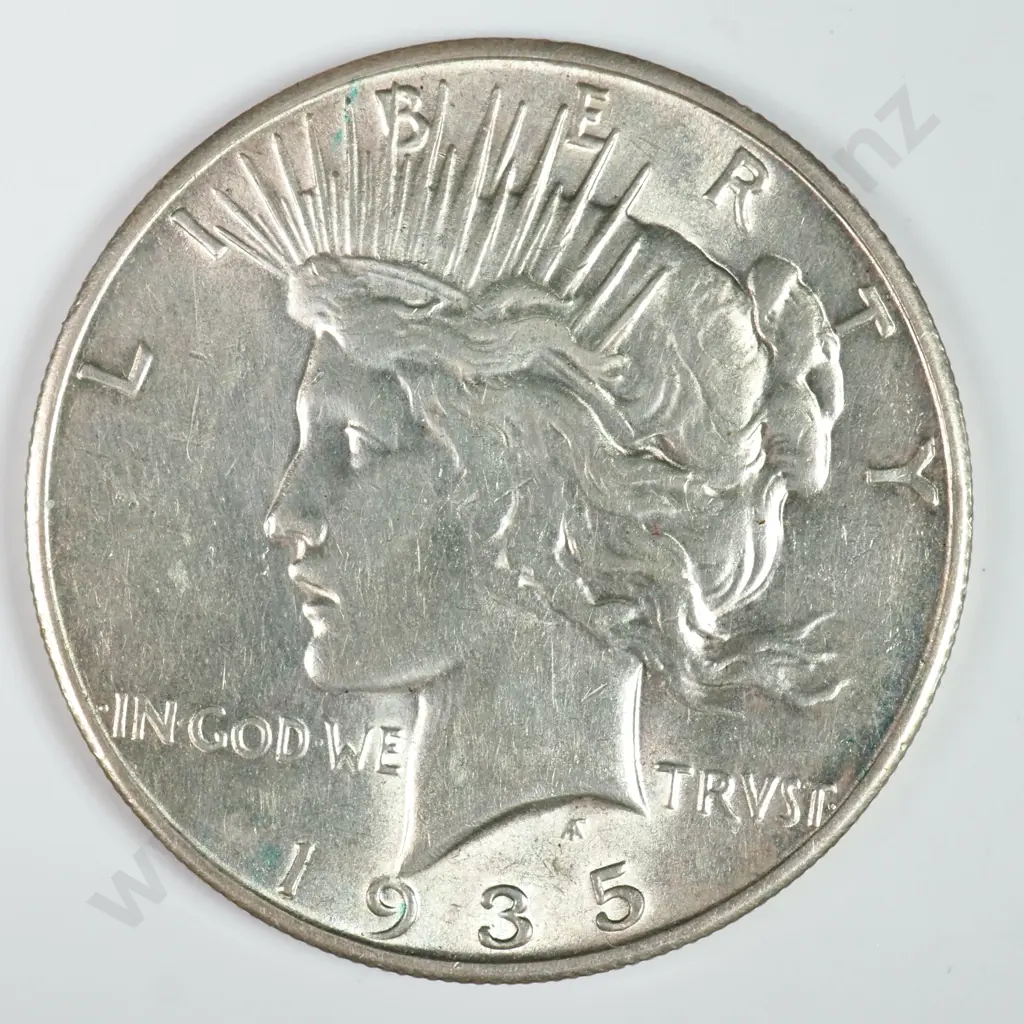 Peace Dollar: 1935 S - Extremely Fine. C.V USD $124 ( NZD $215 ) Image 1++